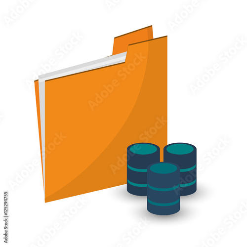 File and webs hosting icon. Big data center base and information theme. Colorful design. Vector illustration