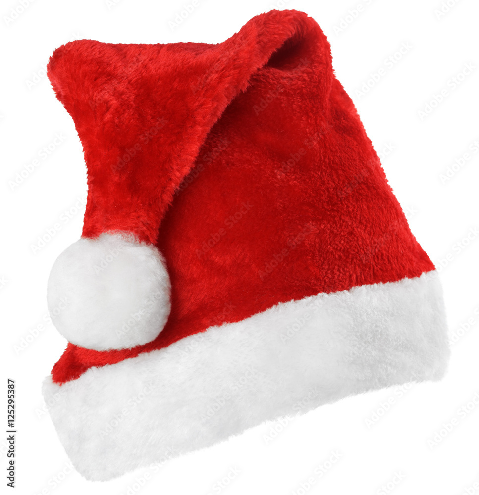 Santa Claus red hat isolated on white background Santa Claus red hat isolated on white background