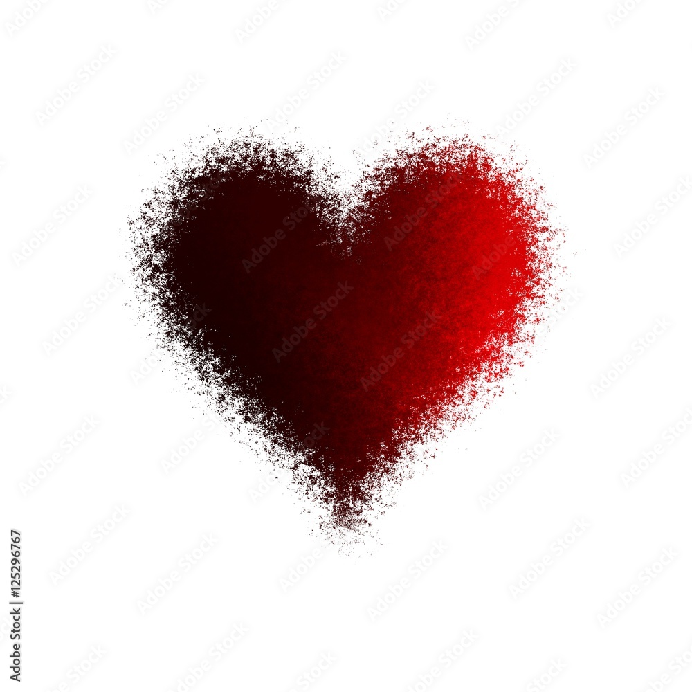 Beautiful abstract diffuse passion red heart on white background Beautiful abstract diffuse passion red heart on white background