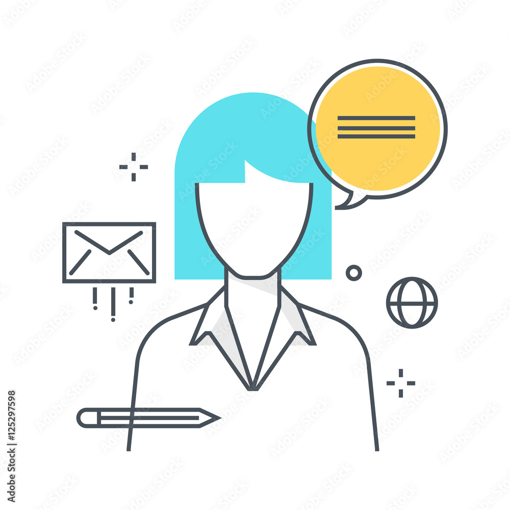 Color line, consulting illustration