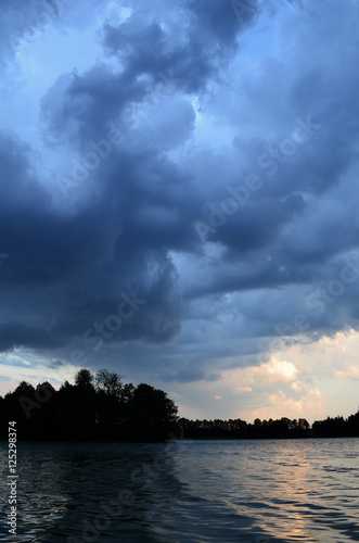 lake storm clouds