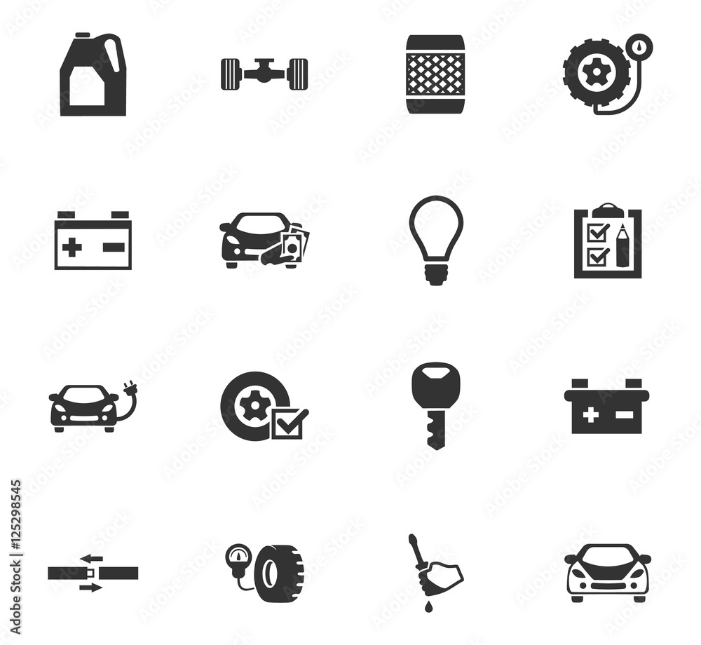 Car service icon set Car service icon set