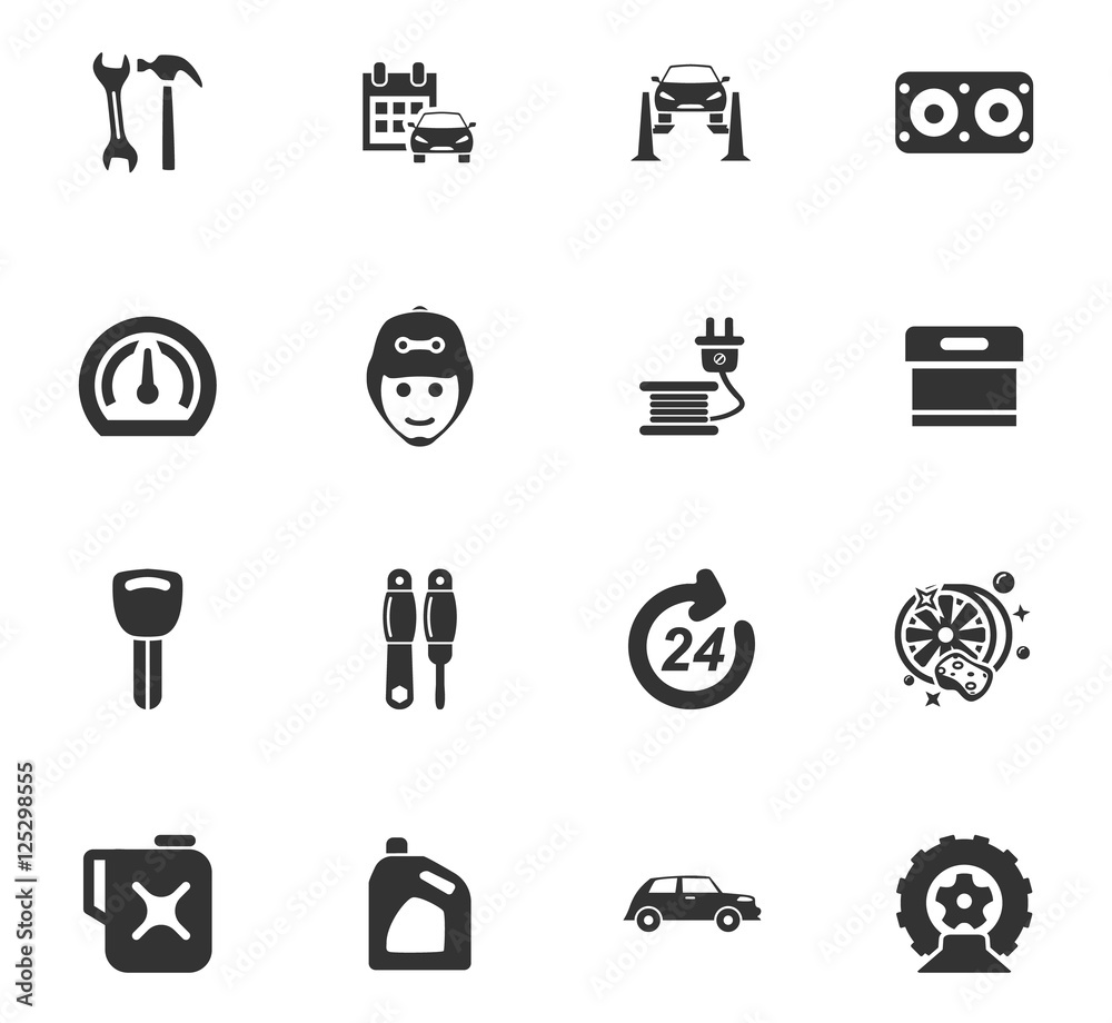 Car service icon set Car service icon set