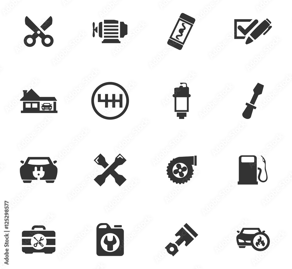 Car service icon set Car service icon set