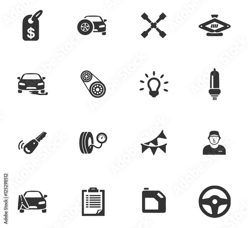 Car service icon set