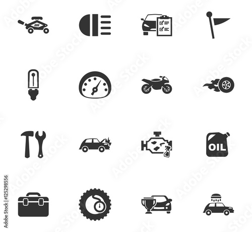 Car service icon set