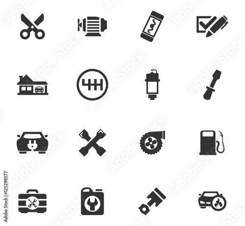 Car service icon set