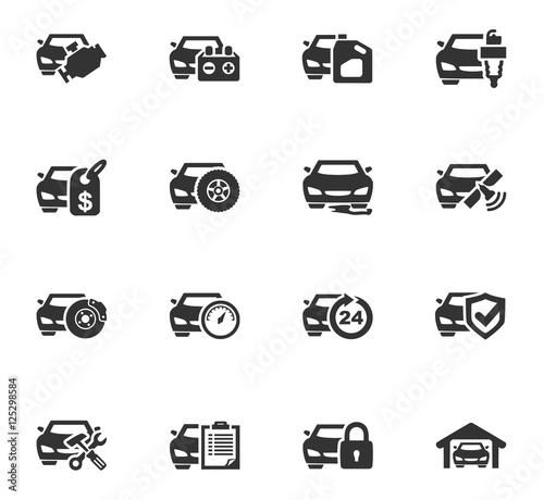 Car service icon set