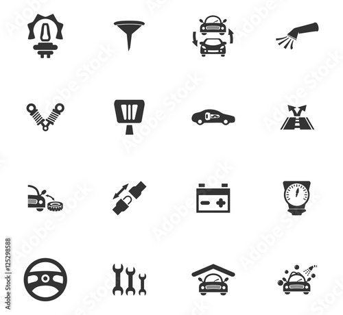 Car service icon set