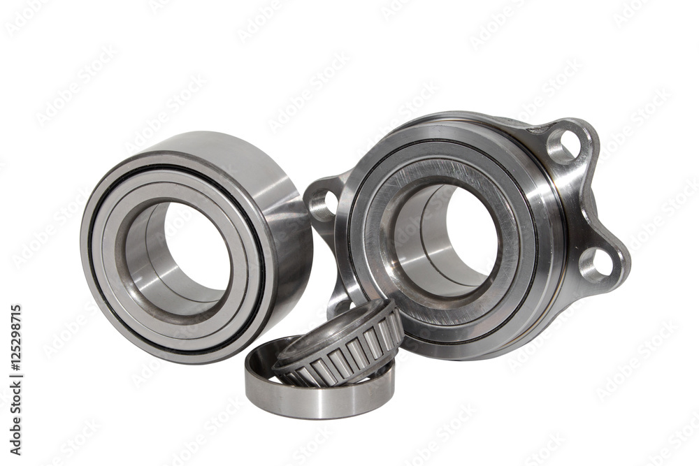 Wheel hub, wheel bearing car isolated on white background.Spare parts for the car. Wheel hub, wheel bearing car isolated on white background.Spare parts for the car.