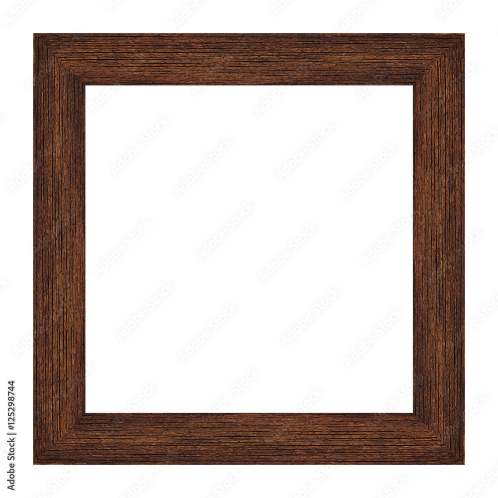 Wooden picture frame isolated on white backgroun Wooden picture frame isolated on white backgroun