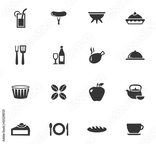 Vector food icons set
