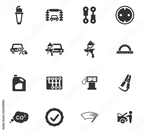 Car service icon set