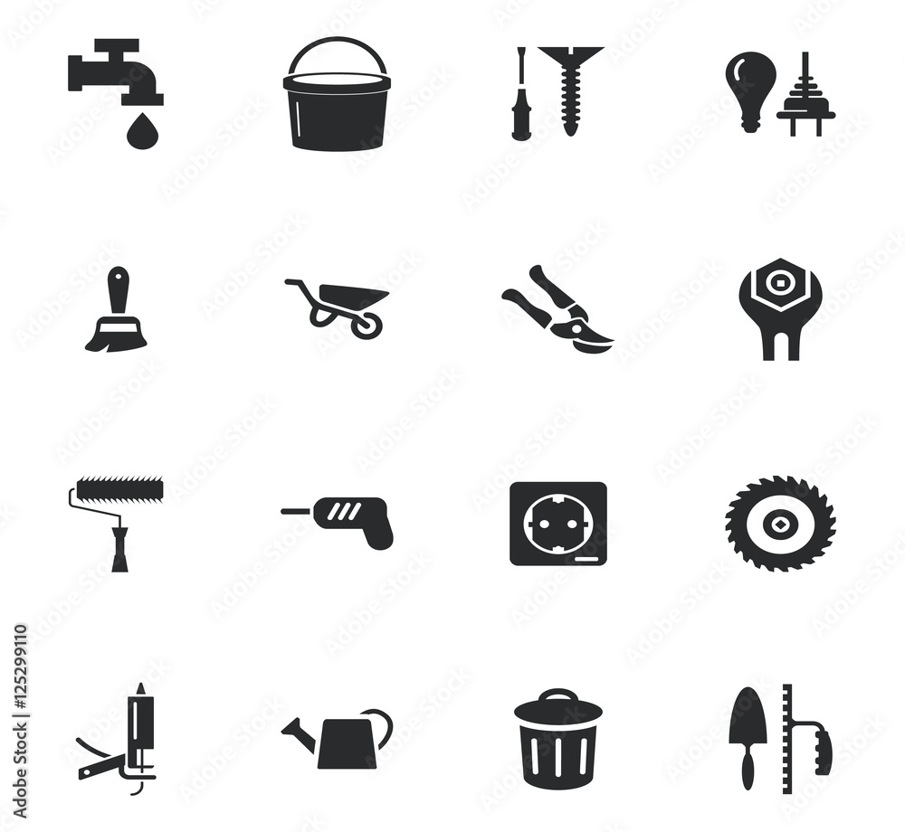 Construction and repair icons set Construction and repair icons set