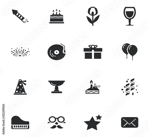 Party time icons set