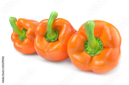 Sweet red pepper isolated on white background cutout