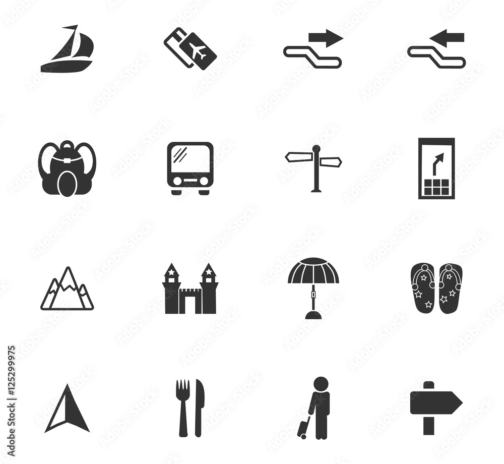 Travel icons set Travel icons set