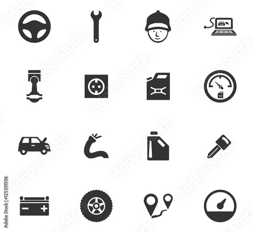 Car service icon set