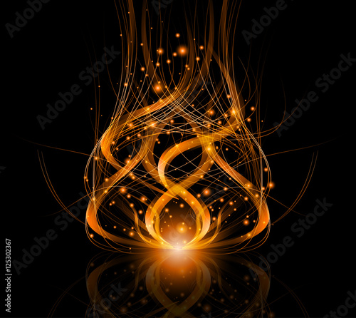Abstract background light lines, futuristic wave. Vector illustration