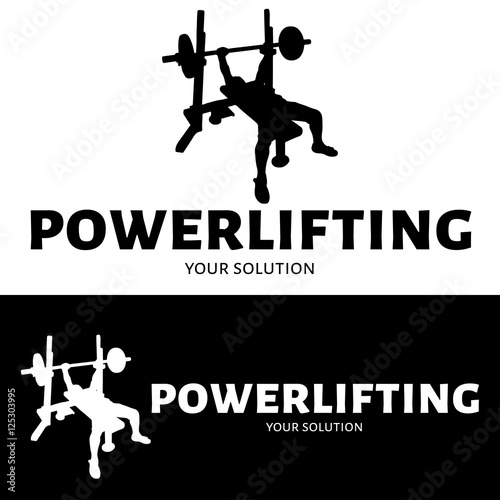 Powerlifting vector logo. A logo in the shape of a powerlifter