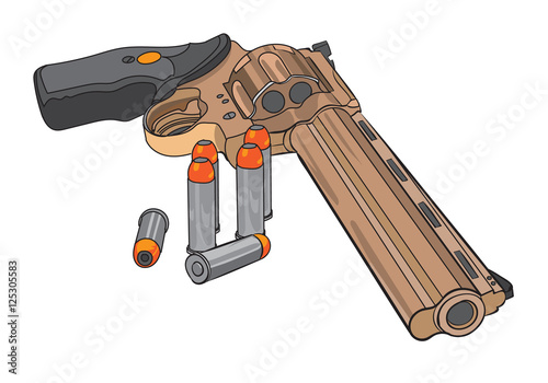 Revolver and bullets