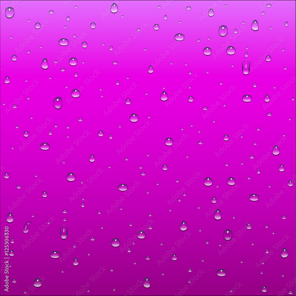 Abstract purple and pink gradient background with clear water dr