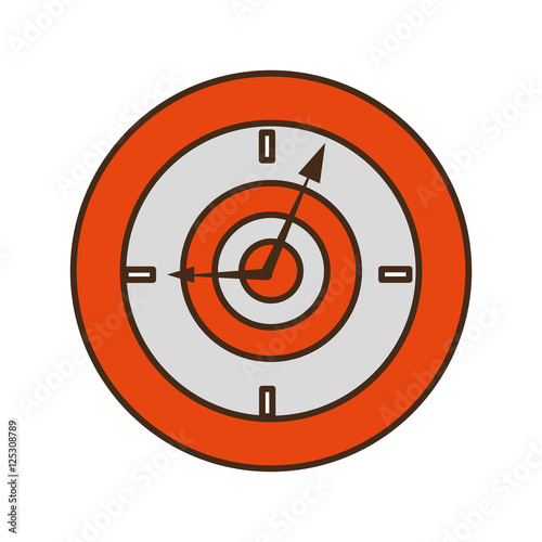 Free Download target time clock isolated icon vector illustration design - GFXLoad