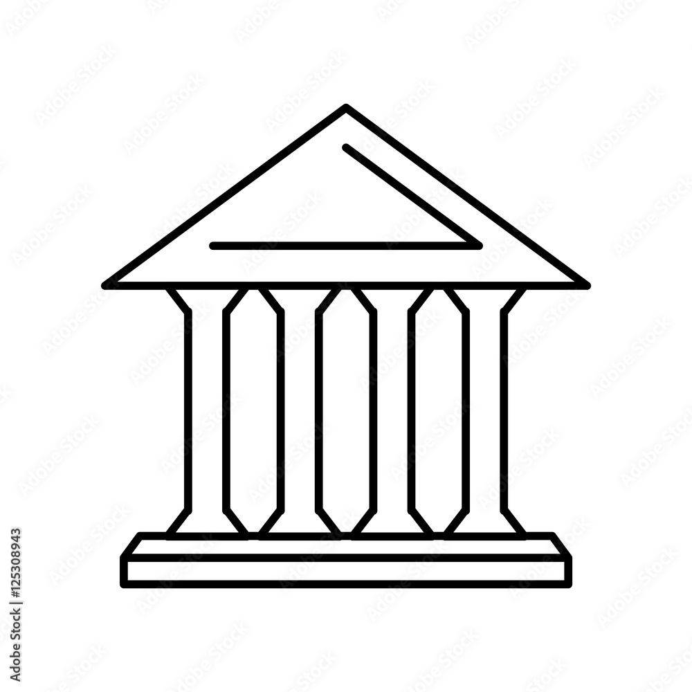 columns building isolated icon vector illustration design columns building isolated icon vector illustration design