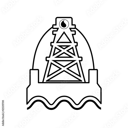 tower oil exploration industry vector illustration design © djvstock