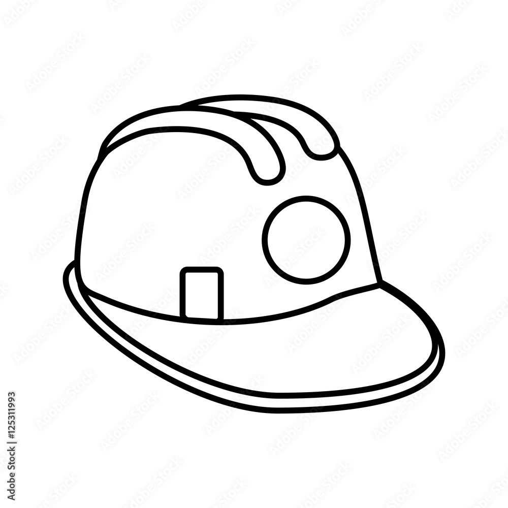 Fototapeta premium helmet safety isolated icon vector illustration design