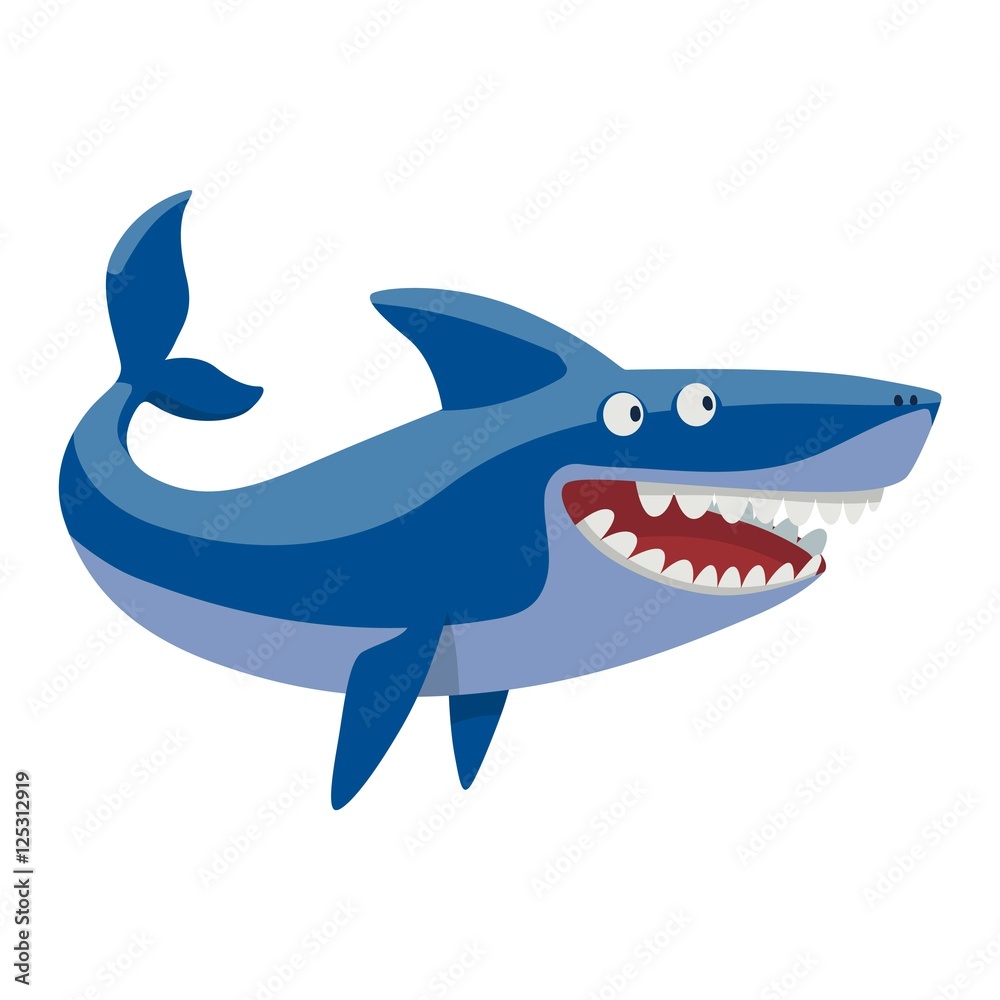 Obraz premium Vector shark character