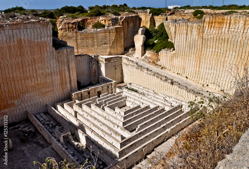 Labyrinth in the Lithica quarry, Minorca, Spain photo