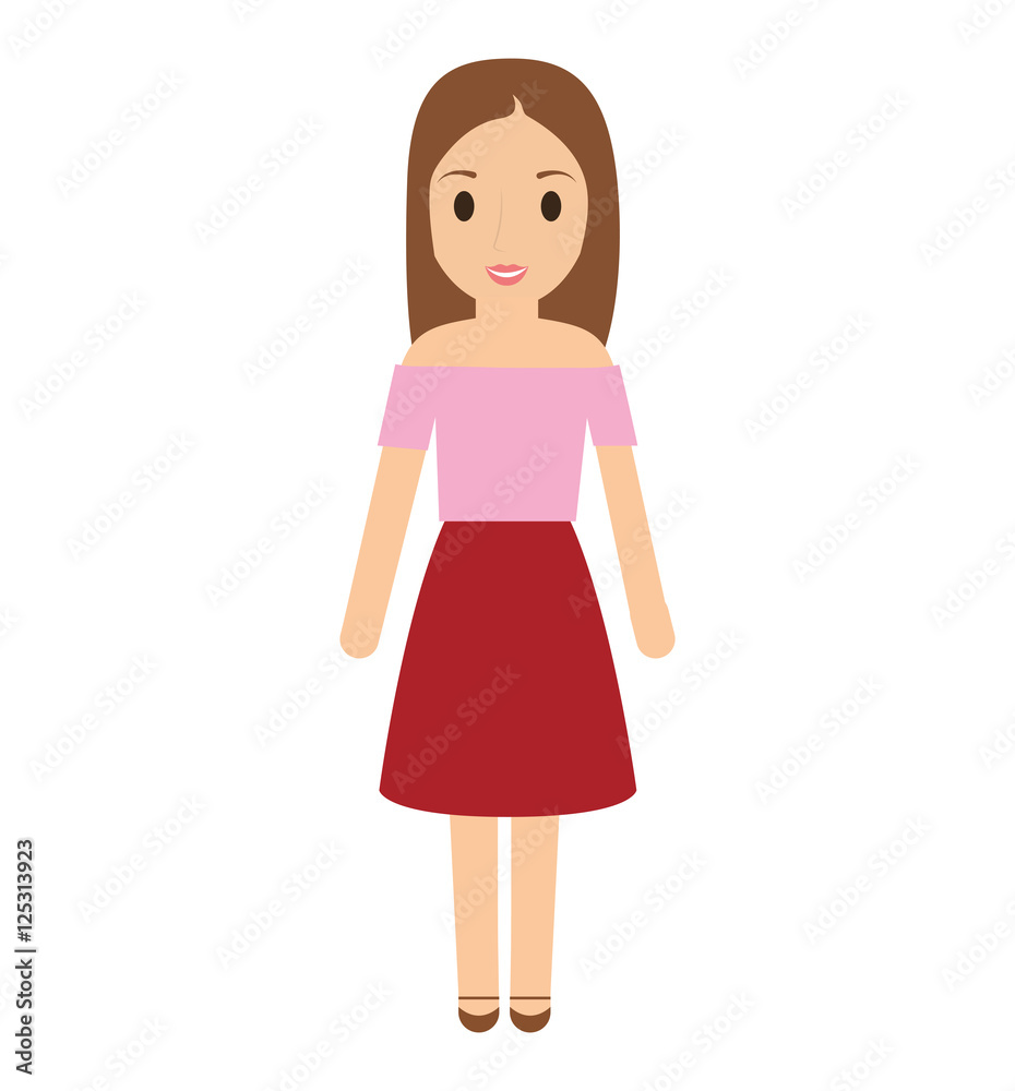 teen girl character avatar vector illustration design teen girl character avatar vector illustration design