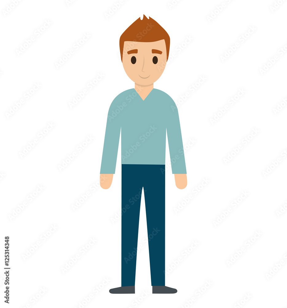 teen boy character avatar vector illustration design