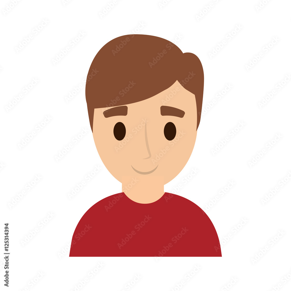 teen boy character avatar vector illustration design
