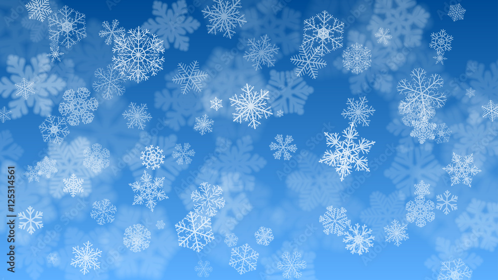 Christmas background of falling snowflakes Christmas background of falling snowflakes