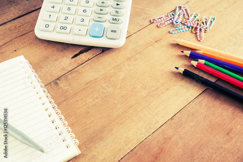 Office table with copy space photo