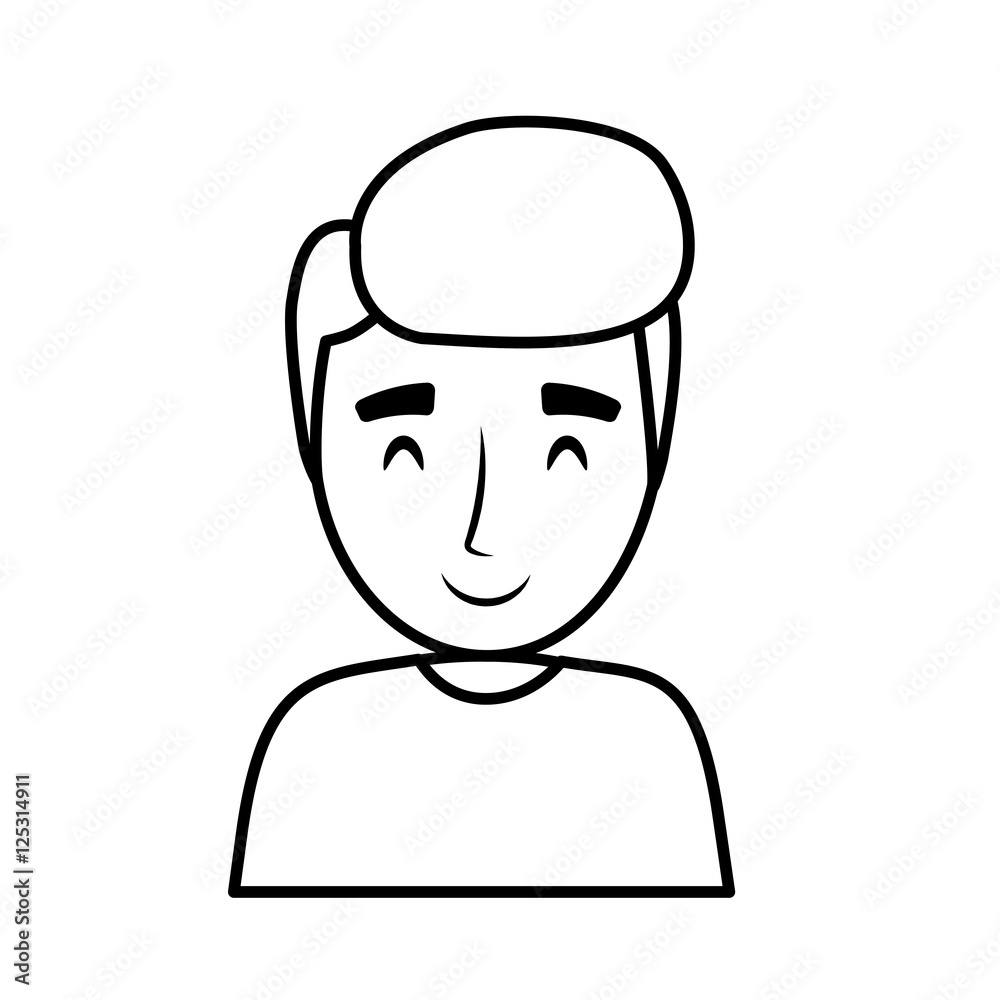 teen boy character avatar vector illustration design
