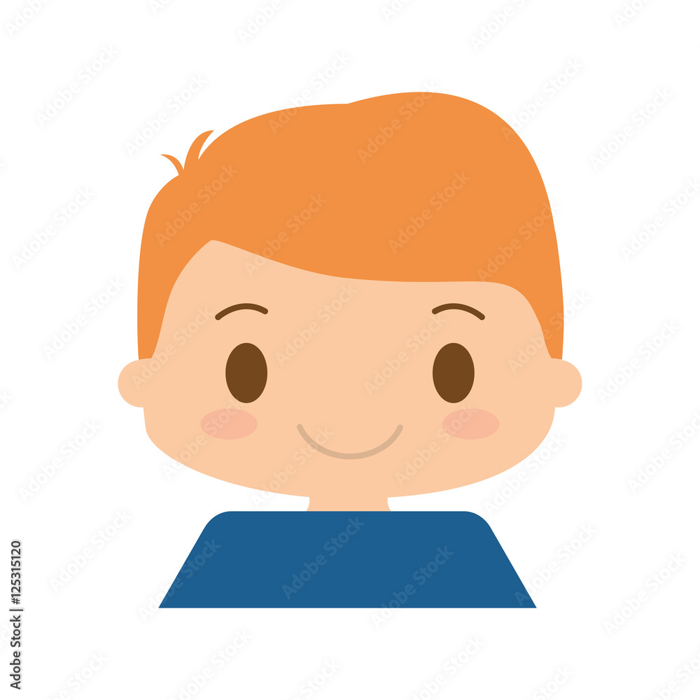 happy boy character avatar vector illustration design