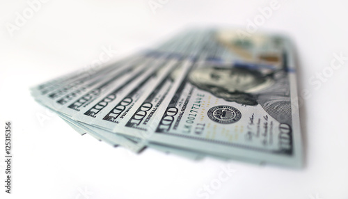 US dollar on white background