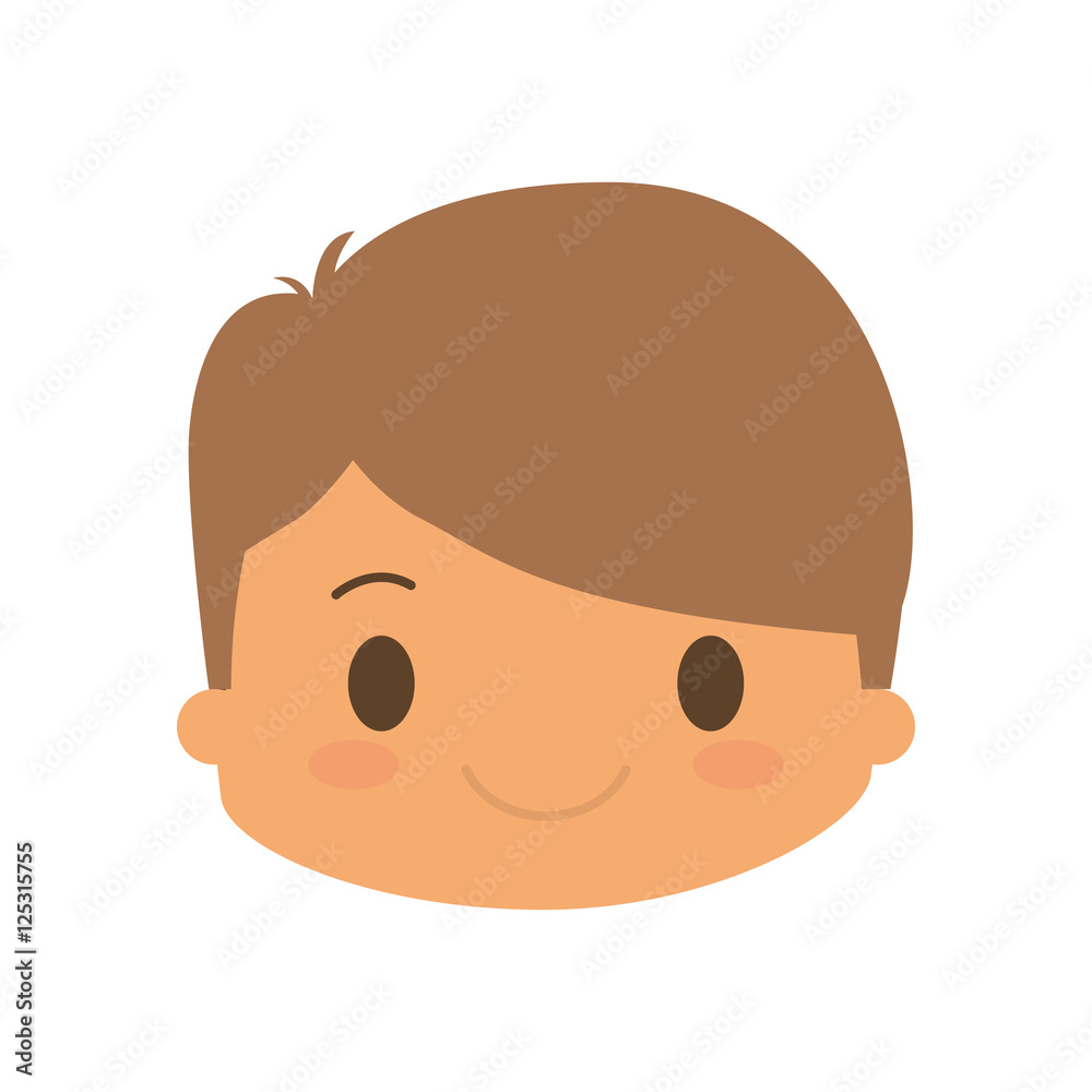 Fototapeta premium happy boy character avatar vector illustration design