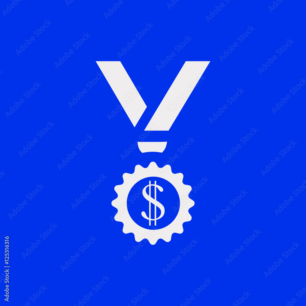 medal icon stock vector illustration flat design medal icon stock vector illustration flat design