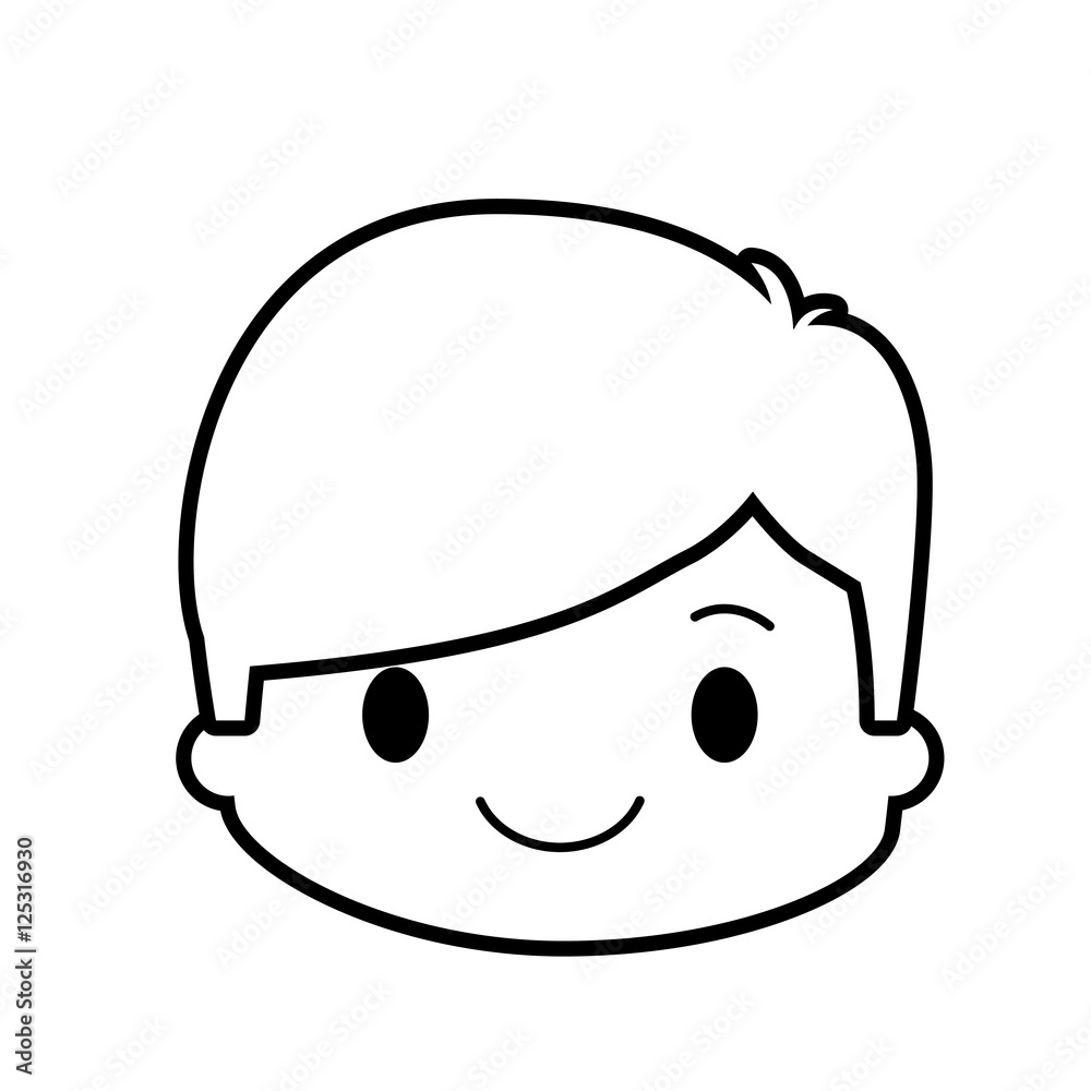 happy boy character avatar vector illustration design