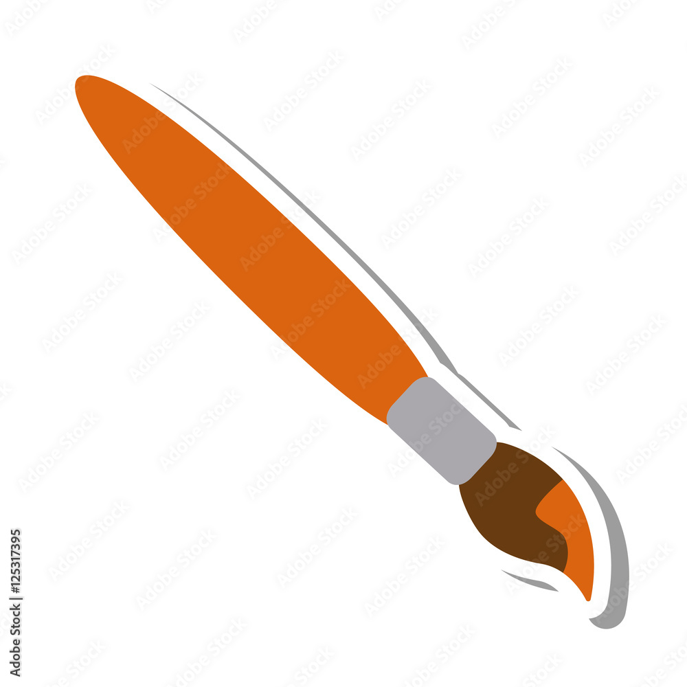 Fototapeta premium paint brush isolated icon vector illustration design