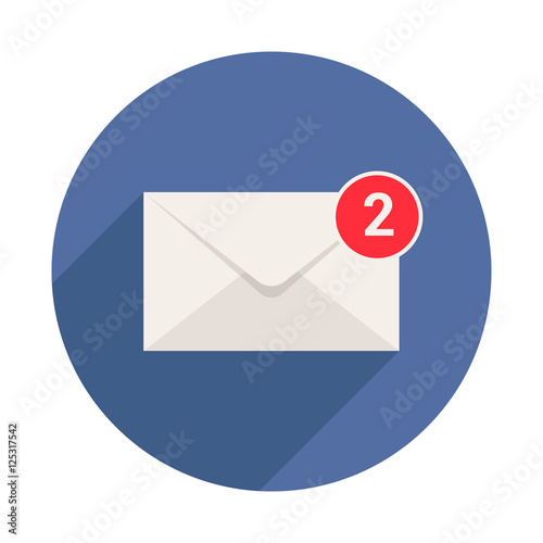 Mail Notification Long Shadow Icon