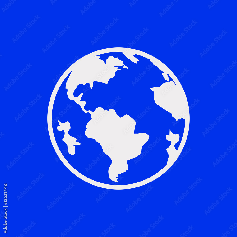 Earth icon stock vector illustration flat design Earth icon stock vector illustration flat design