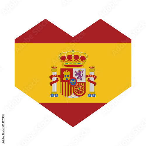 spain flag isolated icon vector illustration design