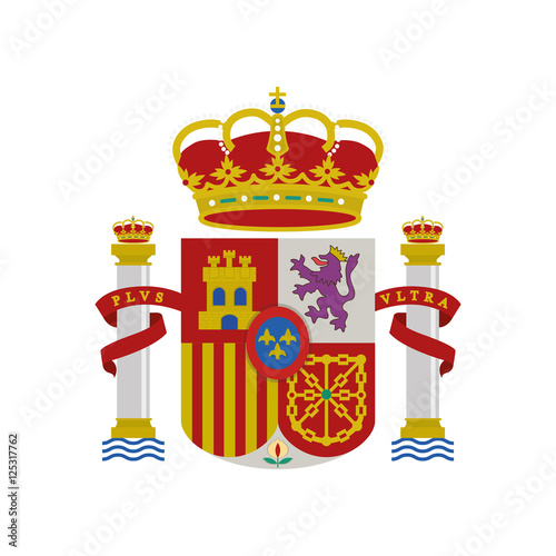spain shield crown isolated icon vector illustration design