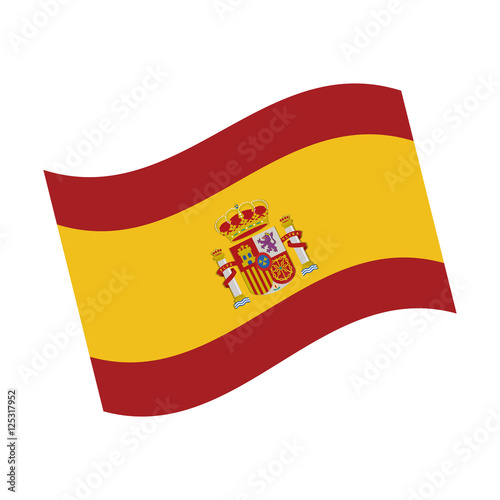 spain flag isolated icon vector illustration design