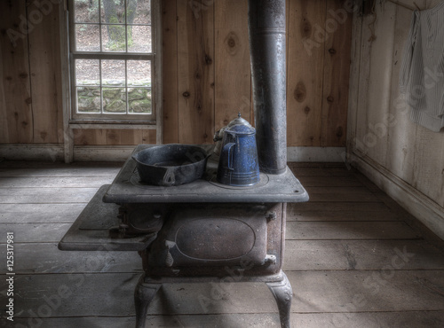 Wallpaper Mural An ancient cooking stove is found in the historic home of James Marshall, discoverer of gold in California. Torontodigital.ca